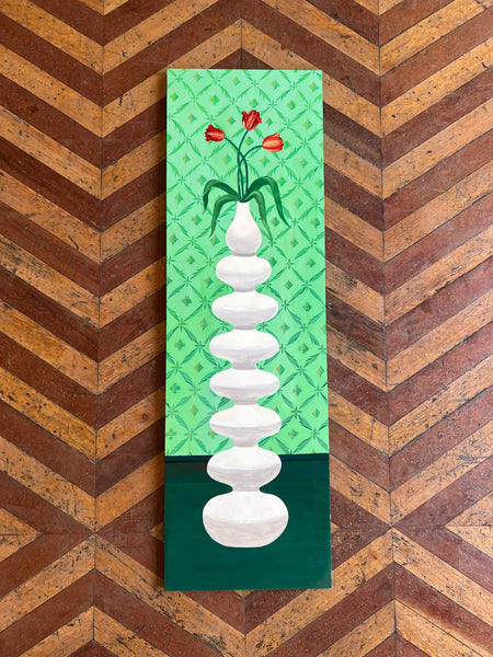 Tulipanes en Jarrón Infinito